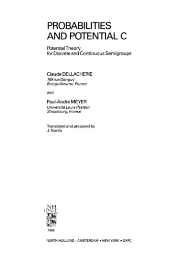 احتمالات و نظریه بالقوه بالقوه برای نیمه گروههای گسسته و مداوم