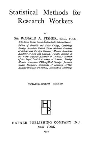 روش های آماری برای کارکنان پژوهشی