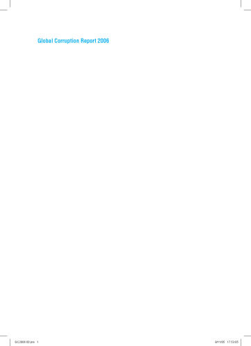 گزارش جهانی فساد 2006: تمرکز ویژه: فساد و سلامت