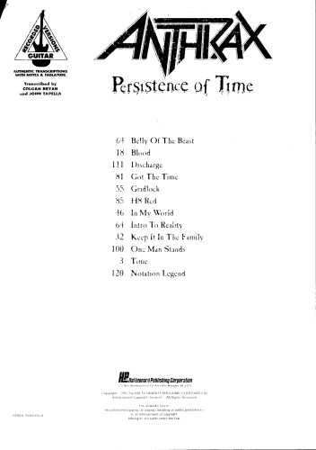 ﻿سیاه زخم - پایداری زمان: گیتار معتبر TAB