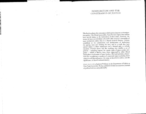 ﻿مهاجرت و محدودیت های عدالت: بین مرزهای باز و حاکمیت مطلق