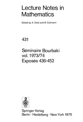 ﻿سمینار Bourbaki vol 1973 74 Exposes 436-452