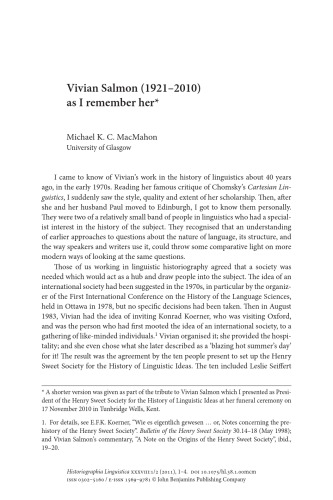 ﻿Historiographia Linguistica، جلد. 38، شماره 1-2