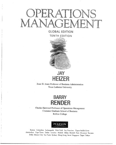 مدیریت عملیات ، چاپ دهم