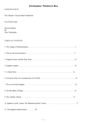﻿جعبه پاندورا: دست نهایی غیب پشت نظم نوین جهانی