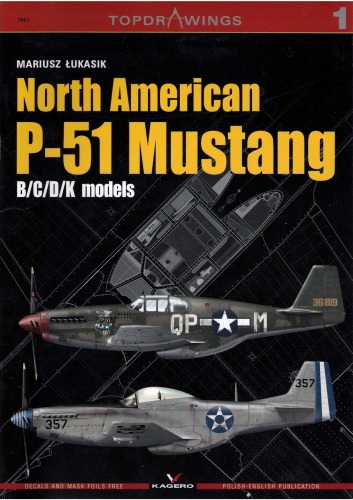 مدلهای P-51 Mustang B C D K آمریکای شمالی: TopdraWings 7001