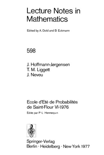 ﻿مدرسه تابستانی احتمالات Saint-Flour VI. 1976
