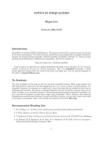 ﻿مباحث مربوط به نابرابری ها