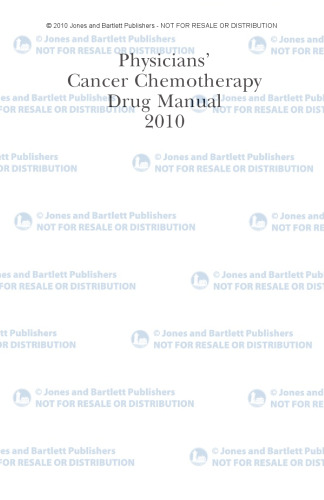راهنمای سرطان شیمیدرمانی پزشکان (سری جونز و بارتلت در انکولوژی (سرطان پزشك)