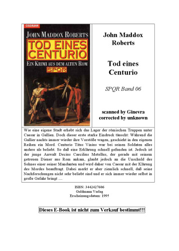 ﻿مرگ یک سنتوریون. راز جنایی از روم باستان (SPQR جلد 06)