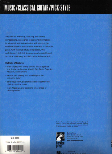 ﻿مطالعات کلاسیک برای گیتار به سبک انتخاب - جلد 1: توسعه مهارت فنی با تک نوازی و دوئت های نوآورانه