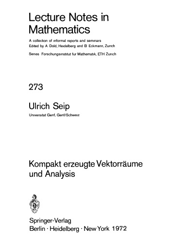 فضاهای برداری کاملاً فشرده و تجزیه و تحلیل
