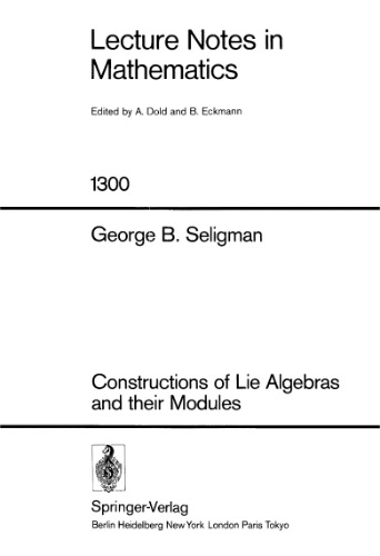 سازه های دروغ Algebras و ماژول های آنها