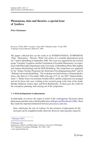 ﻿Synthese - جلد. 182، شماره 1، سپتامبر 2011