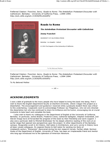 ﻿جاده‌های روم: رویارویی پروتستان‌ها با کاتولیک (تاریخ‌گرایی جدید)
