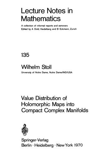 ﻿توزیع ارزش نقشه های هولومورفیک در منیفولدهای مجتمع فشرده