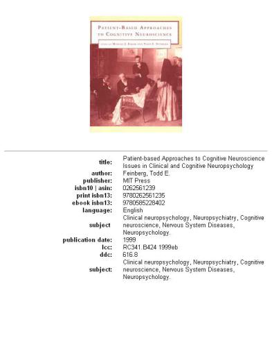 ﻿رویکردهای مبتنی بر بیمار به علوم اعصاب شناختی