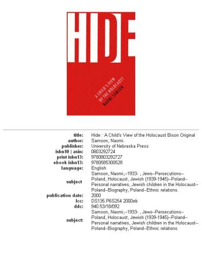 پنهان کردن: نگاه کودک به هولوکاست