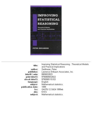 ﻿بهبود استدلال آماری: مدل‌های نظری و مفاهیم عملی