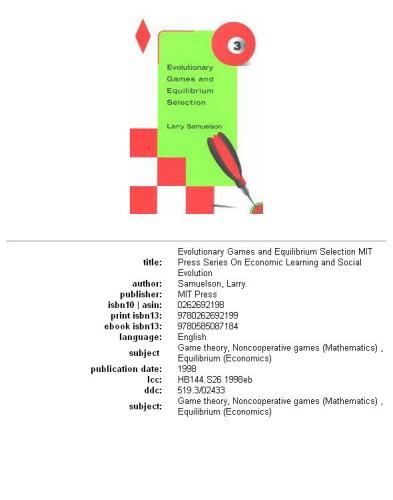 ﻿بازی های تکاملی و انتخاب تعادل