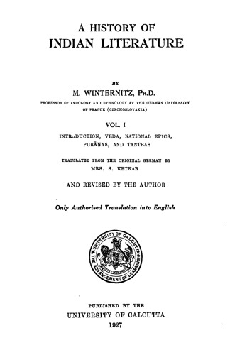 ﻿تاریخ ادبیات هند. جلد من.