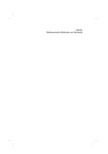 ﻿روشهای ریاضی در مکانیک: کتابچه راهنمای آزمایشهای MATLAB