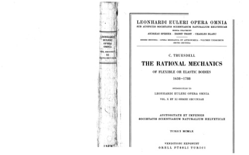 مکانیک منطقی اجسام انعطاف پذیر یا الاستیک 1638-1788