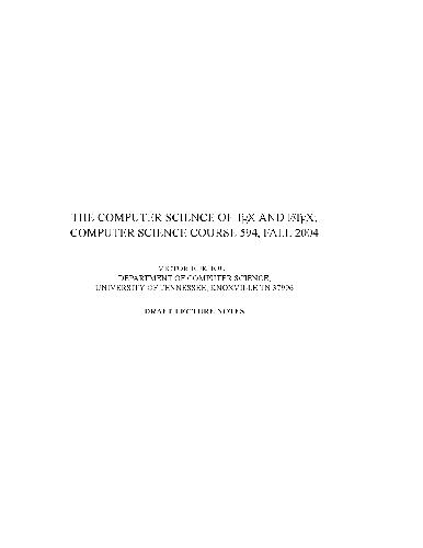 علم کامپیوتر TeX و LaTeX