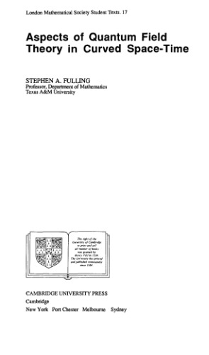 جنبه های QFT در فضای زمان منحنی