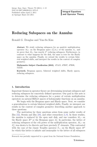 ﻿معادلات انتگرال و نظریه عملگر - جلد 70