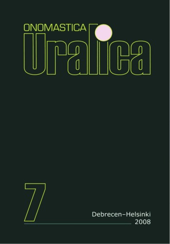﻿Onomastica Uralica جلد 7