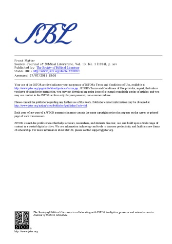 ﻿مجله ادبیات کتاب مقدس 1894