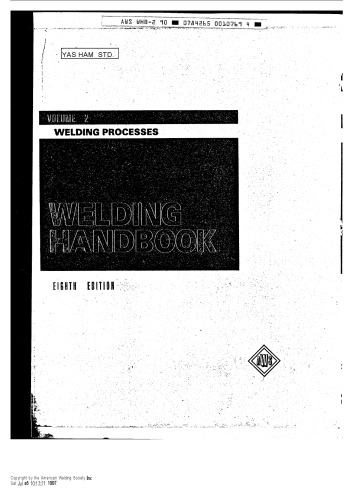 ﻿کتابچه راهنمای جوشکاری: WELDING PROCESS VOLUME 2 ویرایش هشتم