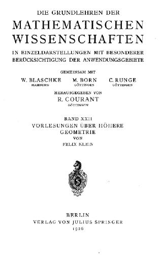 سخنرانی در مورد هندسه بالاتر