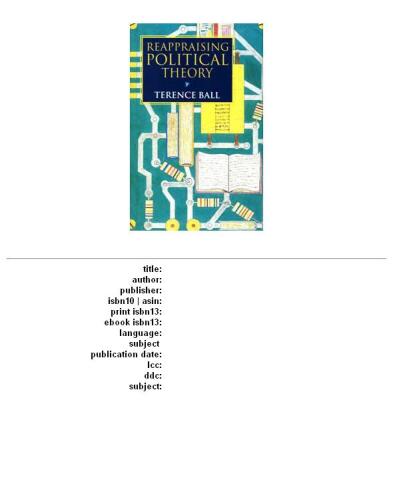 ﻿ارزیابی مجدد نظریه سیاسی: مطالعات تجدیدنظرطلبی در تاریخ اندیشه سیاسی