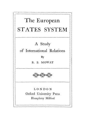 ﻿سیستم کشورهای اروپایی: مطالعه روابط بین الملل