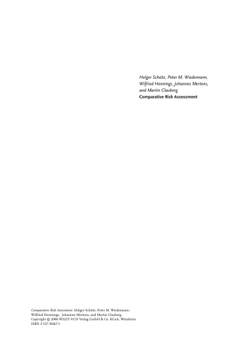 ارزیابی خطر مقایسه ای: مفاهیم ، مشکلات و کاربردها