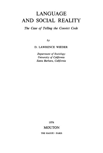 ﻿زبان و واقعیت اجتماعی: مورد گفتن کد محکوم
