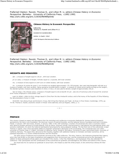 ﻿تاریخ چین از نظر اقتصادی (مطالعات در مورد چین)