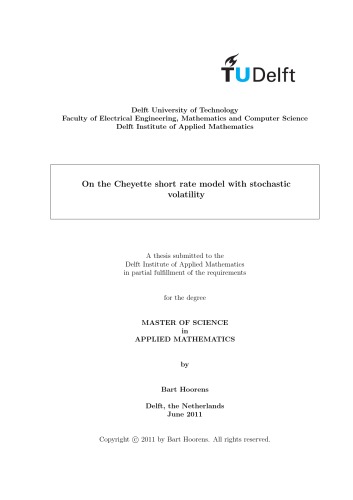 ﻿در مدل نرخ کوتاه Cheyette با نوسان تصادفی