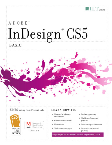 Indesign Cs5: Basic (کتابچه راهنمای دانشجویی)