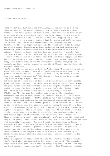 ﻿*ترم تابستانی در سنت کلر*