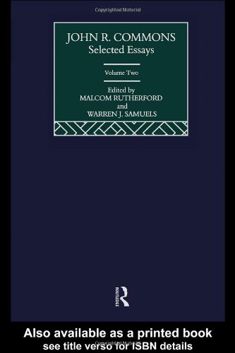 ﻿John R. Commons: Selected Essays
