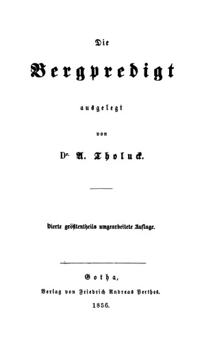 ﻿خطبه روی کوه، ویرایش چهارم.