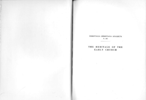 میراث کلیسای اولیه، مقالات به افتخار جورج V. Florovsky (Orientalia Christiana Analecta 195)