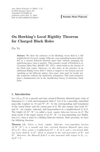 ﻿Annales Henri Poincaré - جلد 11