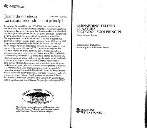 طبیعت طبق اصول خود. متن لاتین مقابل
