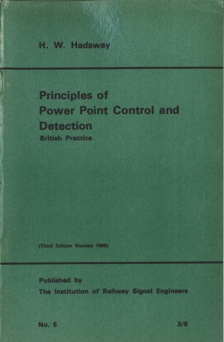 ﻿IRSE Green Book No.5 Principles of Power Point Control and Detection (British Practice) 1968