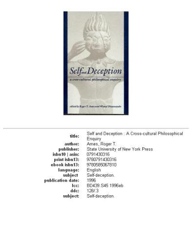 خود و فریب: یک تحقیق فلسفی بین فرهنگی