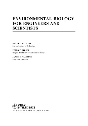 زیست شناسی محیط زیست برای مهندسین و دانشمندان